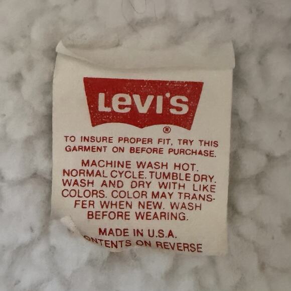 Vintage Levi’s Sherpa Lined 80’s Denim Trucker Vest - Picture 5 of 6